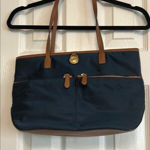 Michael Kors Navy Microfiber Tote